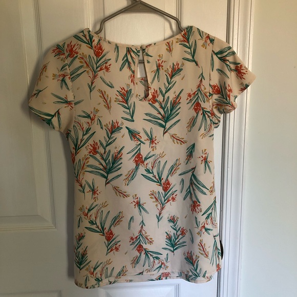 ModCloth Cream Blouse with Floral Pattern - Picture 5 of 5